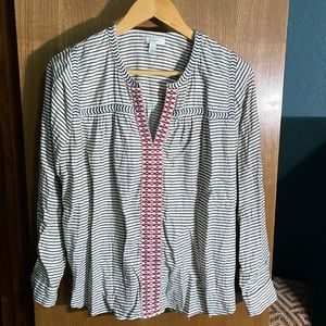 J. Crew embroidered blouse